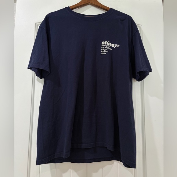 Stussy Strawberry Tee in Navy | Size XL - Picture 2 of 5